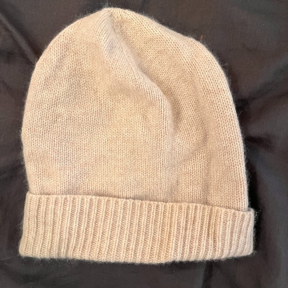 100% Cashmere Cuffed Beanie - image 1